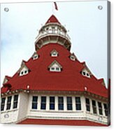 Red Turret - Hotel Del Coronado Acrylic Print