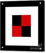 Red White And Black 17 Square Acrylic Print