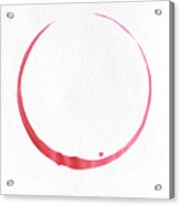 Red Wine Glass Stain Acrylic Print