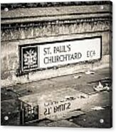 Reflections On St. Paul's Churchyard Acrylic Print