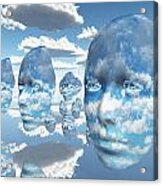 Repeating Faces Of Clouds Acrylic Print
