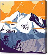 Retro Cycling Poster Live To Ride Ride To Live Acrylic Print