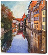 River Ill Strasbourg France Acrylic Print