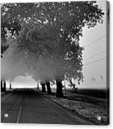 Road Into Morning Mist - Canada Acrylic Print