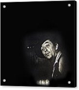 Robert Mitchum Surrounded By Black Young Billy Young Set Old Tucson Arizona 1968 Acrylic Print