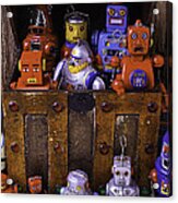 Robots In Treasure Box Acrylic Print