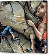 Rock Climbers Acrylic Print