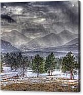 Rocky Mountain Snow Storm Estes Park Colorado Acrylic Print