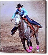 Rodeo Cowgirl Acrylic Print