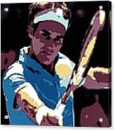Roger Federer Portrait Art Acrylic Print