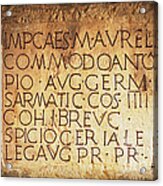 Roman Inscription Acrylic Print