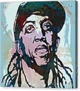 Ronald Slim Williams Stylised Etching Pop Art Poster Acrylic Print
