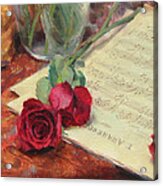 Roses And Debussy Acrylic Print