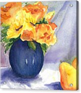 Roses And Sunflowers Acrylic Print