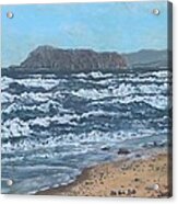 Rough Sea At Gerani Acrylic Print