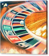 Roulette Wheel In Motion Acrylic Print
