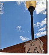 Route 66 Light Post Vivid Acrylic Print