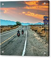 Route 66 Riders Acrylic Print