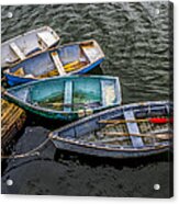 Row Boats At Dock Acrylic Print