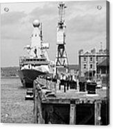 Royal Navy Docks And Hms Defender Acrylic Print