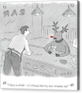 Rudolph In A Bar Acrylic Print