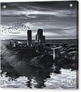 Ruins On The Water Landscape Acrylic Print
