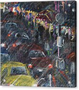 Rush Hour Rain Acrylic Print