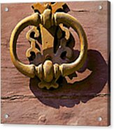 Rusted Door Knocker Of Tuscany Acrylic Print