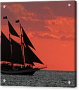 Key West Sunset Sail 5 Acrylic Print