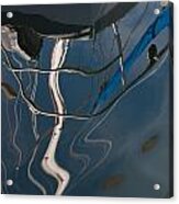 Sailboat Mast Reflections - Abstract Acrylic Print