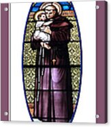 Saint Anthony Of Padua Stained Glass Window Acrylic Print