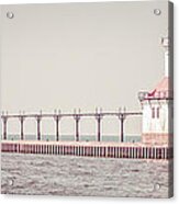 Saint Joseph Michigan Lighthouse Panorama Picture Acrylic Print