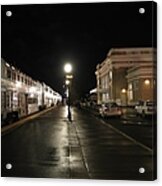 Salem Amtrak Depot At Night Acrylic Print