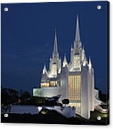 San Diego Mormon Temple At Dusk Acrylic Print
