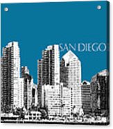 San Diego Skyline 1 - Steel Acrylic Print