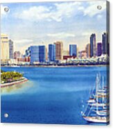 San Diego Skyline With Meridien Acrylic Print