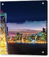 San Francisco Skyline Panorama And Acrylic Print