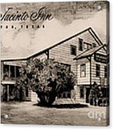 San Jacinto Inn 1916-1987 Vintage Postcard Acrylic Print