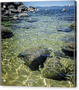 Sand Harobr Lake Tahoe Sun Reflections Acrylic Print