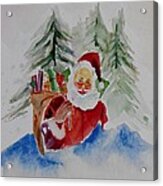 Santa With Gifts Acrylic Print
