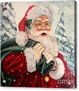 Santa's On His Way Acrylic Print