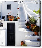 Santorini Door And Steps Acrylic Print