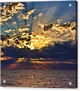 Santorini Sunset Acrylic Print