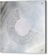 Satellite Image Of The Burning Man Festival, Black Rock City, Nevada, United States Acrylic Print