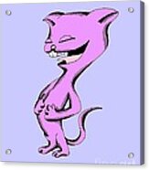 Scallywag Cat Having A Belly Laugh Acrylic Print