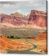 Scenic Drive In Capitol Reef Utah Acrylic Print