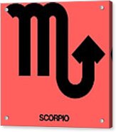 Scorpio Zodiac Sign Black Acrylic Print
