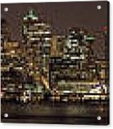 Seattle Cityscape at Night Acrylic Print