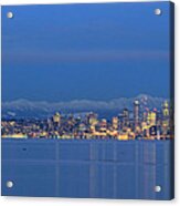 Seattle Surrounded By Blue Acrylic Print