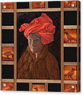 Self-portrait In The Red Turban Acrylic Print